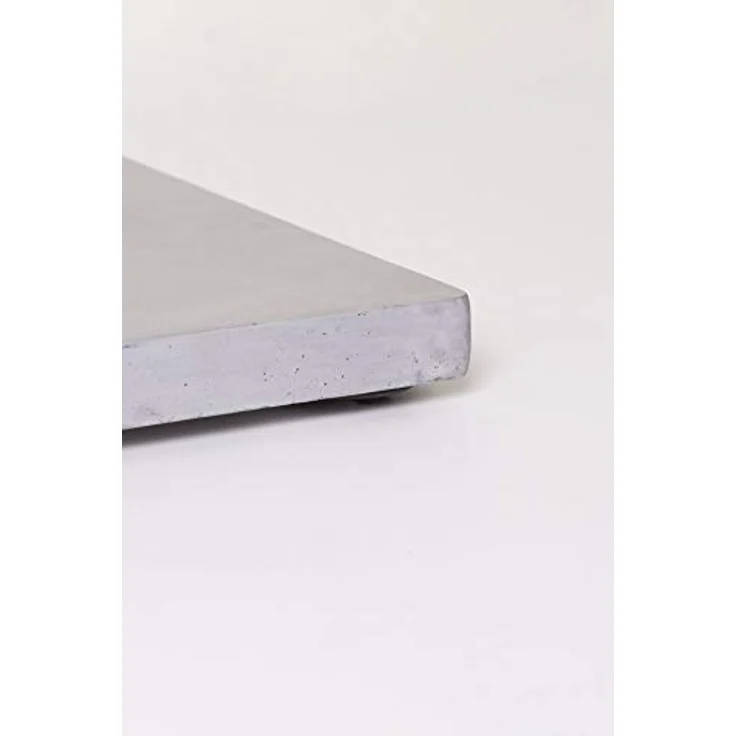 VIVANNO Untersetzer mit Rollen Pflanzenroller eckig Kunststein Movo Grau - 4 x 36 x 36 cm – Bild 2