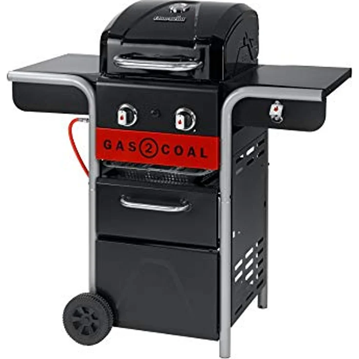 Char-Broil Gas2Coal 210 Hybrid Grill - 2 - Brenner Gas & Kohlegrill , Schwarz – Bild 3