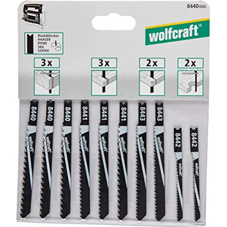 Wolfcraft 8440000 1 Stichsägeblatt-Set B&D, 10-teilig – Bild 2