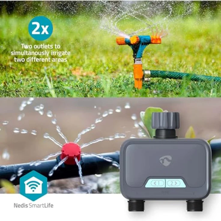 Nedis Bewässerungscomputer NEDIS Wassersteuerung SmartLife, App-gesteuert, IP54, grau – Bild 7