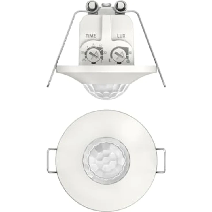Theben thePiccola S360-100 DE WH, Passiv-Infrarot-Bewegungsmelder für Deckenmontage, 360° Erfassungsbereich, IP 55, Teach-in Funktion – Bild 1
