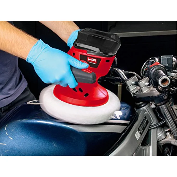 HP Autozubehör 20360 Akku Poliermaschine (Orbitalschwinger mit 24 cm Polierteller), Rot – Bild 4