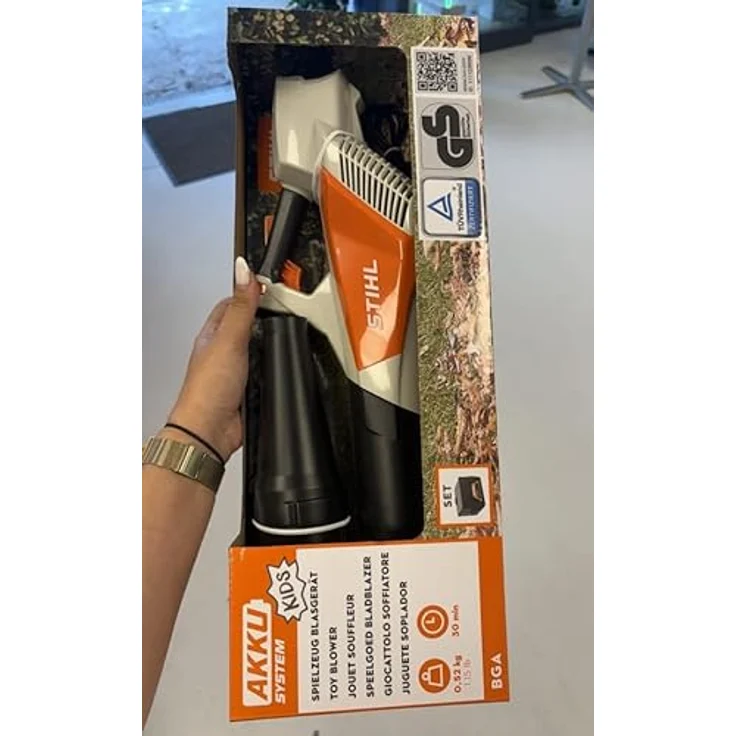 Stihl Blasgerät, akkubetriebenes Spielzeug mit drei Längeneinstellungen und kindgerechter Blasfunktion, inklusive USB-Ladekabel – Bild 6