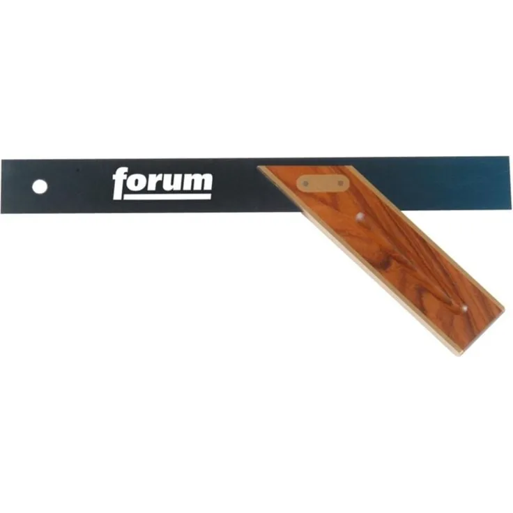 Forum Präzisions-Gehrmaß 350 mm, aus gebläutem Federbandstahl mit Palisanderholz-Schenkel und Messingplatten