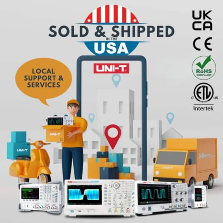 UNI-T UDP3305S programmierbares lineares DC Labornetzgerät Labor-Netzteil mit 4 Kanälen, 328W, 1mV,1mA Resolution, Spannung<0.03%+10mV Strom<0.2%+5mA Einstellgenauigkeit, Interaktive LCD-Schnittstelle, schwarz – Bild 5