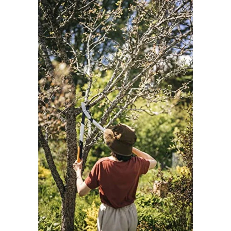 Fiskars PowerGear X Bypass-Getriebeastschere für frisches Holz, Antihaftbeschichtet, Gehärteter Präzisionsstahl, Länge 64 cm, Schwarz-Orange, LX94-M, 1020187 – Bild 12