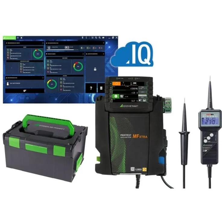 Gossen GOSS M537H PROFiTEST MF XTRA 0105-Set, Multimeter mit kontextsensitivem Farbgrafikdisplay, USB-Schnittstelle, 50.000 Datensätze Speicherkapazität, CAT III / CAT IV