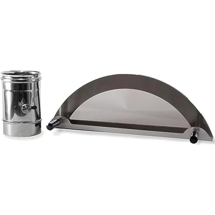Alfa Forni Low & Slow Kit für Pizzaofen MODERNO 3 Pizze, Edelstahl mit abnehmbarer Tür und Glaskeramikfenster, präzise Temperaturregelung