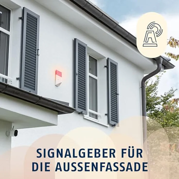 ABUS Außen-Sirene für Smartvest Pro, kabellos, lautstarker Alarm mit rotem LED-Blitzlicht, Schutz gegen Einbruch/Diebstahl, IP44 wettergeschützt – Bild 2