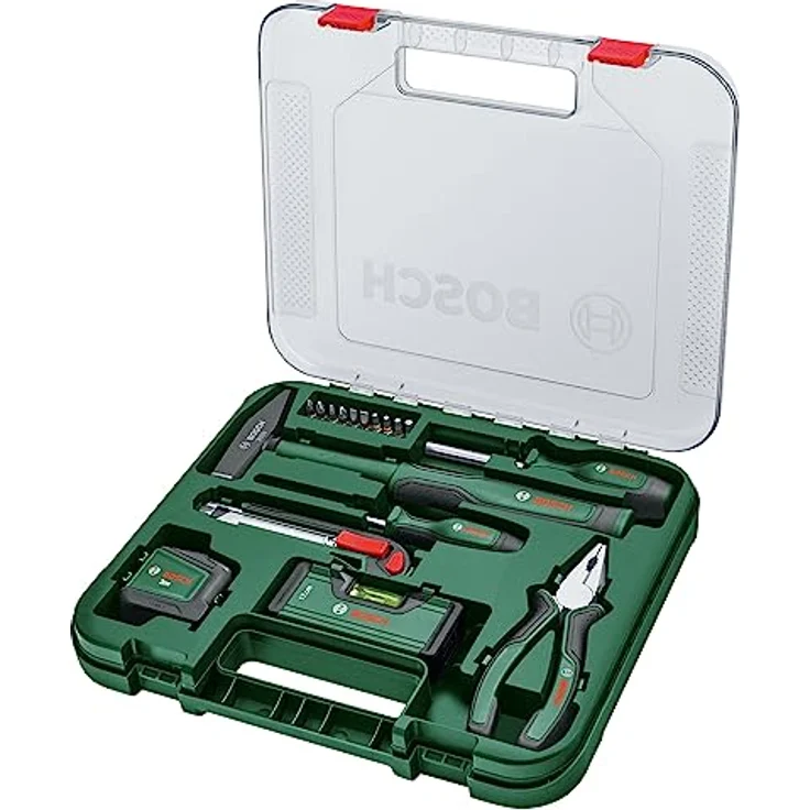 Bosch Handwerkzeug-Set 18-teilig 1600A02BY5, universelles Werkzeug mit praktischem Transportkoffer – Bild 1