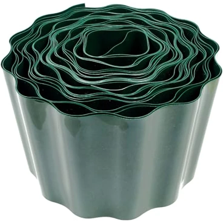 Jardinion 9m Rasenkanten, Beeteinfassung Breite 20cm Grün, Wurzelsperre, wetterbeständig und schlagfest – Bild 1