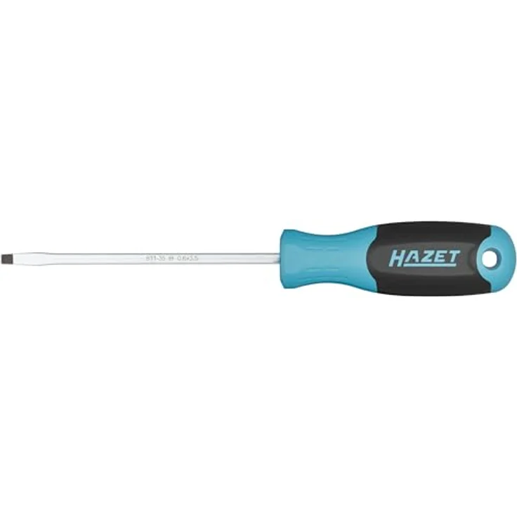 HAZET Schraubendreher 811-35, Schlitz Profil SW 0,6 x 3,5 mm, Länge 193 mm, rutschfester 3-Komponenten-Griff – Bild 3
