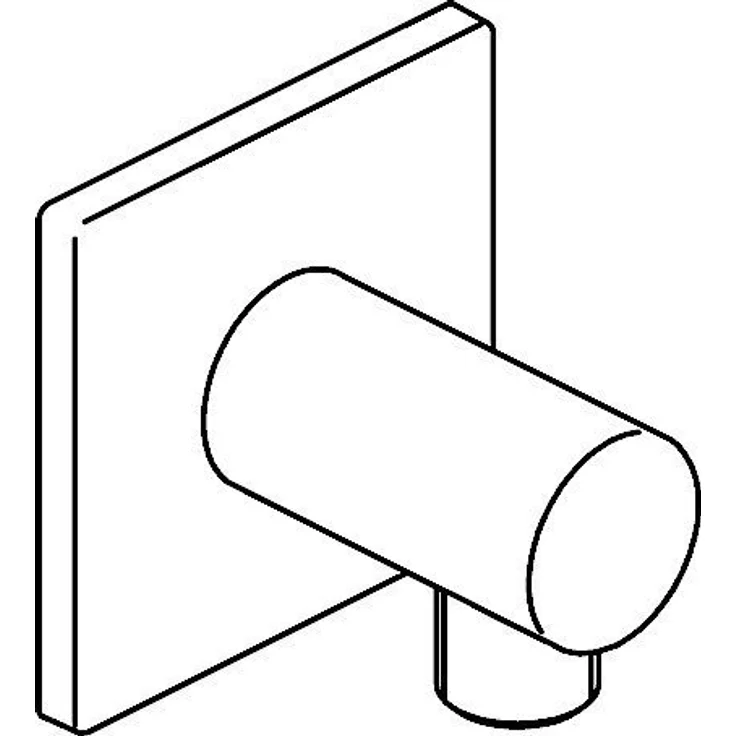 Hansa Wandanschlussbogen mit Rückflussverhinderer, Duschinstallation, verchromt, 51180170 – Bild 4