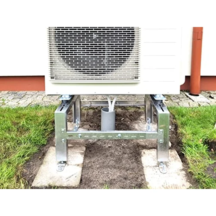 Firend Klimaanlage Wärmepumpe Bodenständer Halterung SL500X 500kg, Edelstahl 1.4301 2mm, geeignet für Außenaufstellung – Bild 5