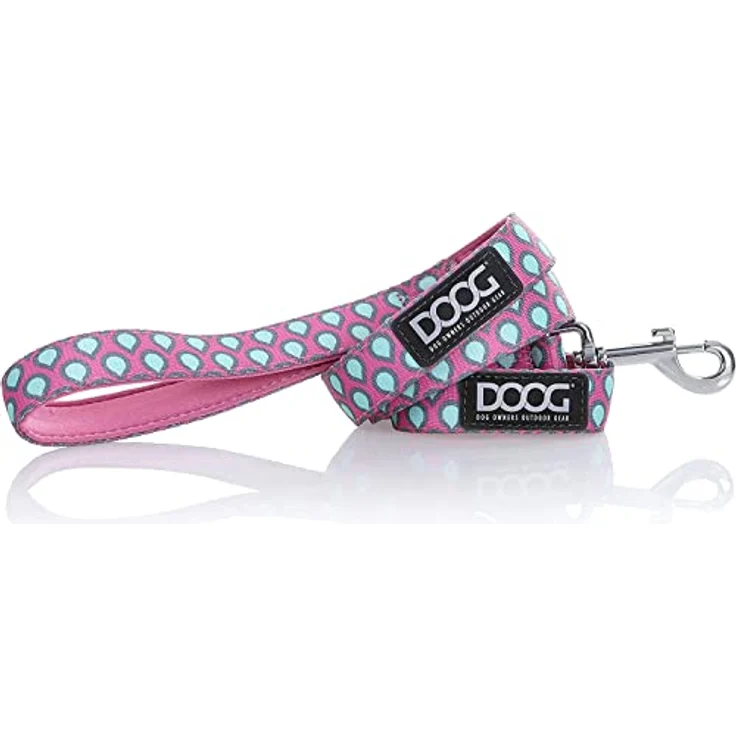 DOOG Neoprene Leine Stella/Luna, rosa mit Wassertropfen, Größe 120cm x 1.5cm – Bild 1