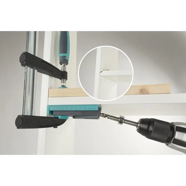 wolfcraft Undercover Jig-Set TX, Komplettset für präzise Taschenbohrungen und versteckte Holzverbindungen – Bild 10