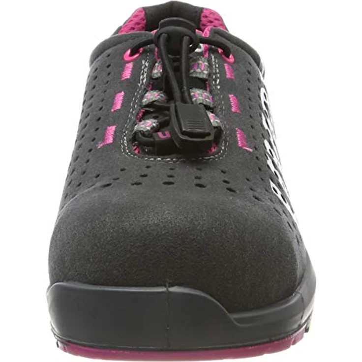Uvex ladies Sicherheits-Halbschuh Gel, Gr. 42, ESD S1, metallfreie Zehenschutzkappe, grau/pink, atmungsaktiv mit Klettverschluss – Bild 2