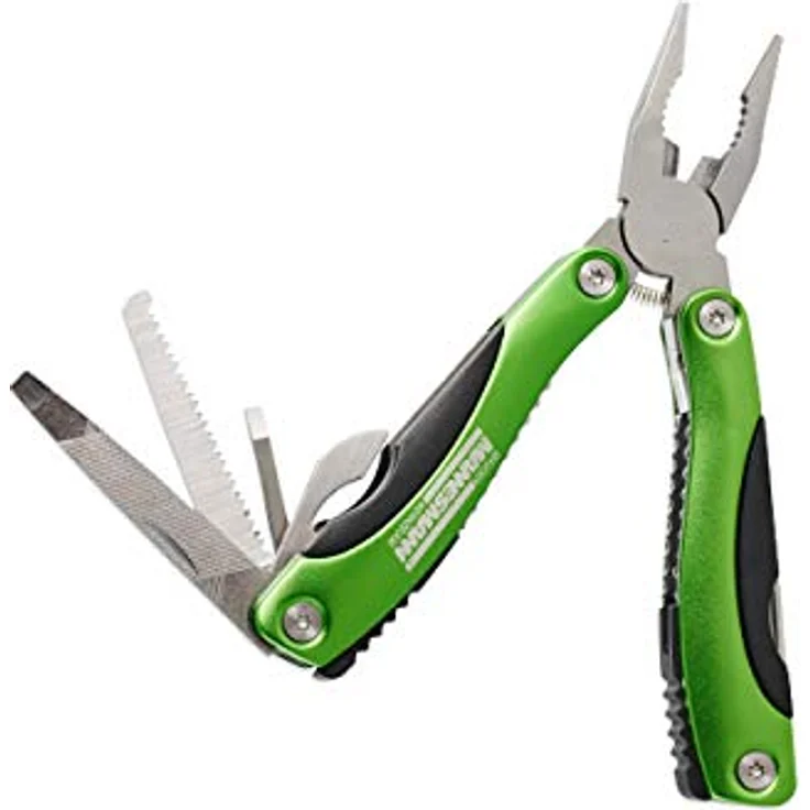 Brüder Mannesmann M10272 Werkzeuge Kombizange Multitool, 11 Werkzeuge in 1, Stahl grün/schwarz – Bild 2