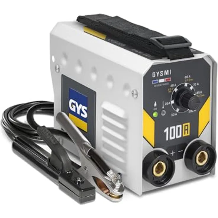 GYS GYSMI 100 A, einphasiges Schweißgerät mit MMA, 100 A, Arc Force, Hot Start, Antiticking, Elektrodenhalter und Massekabel, 230 V