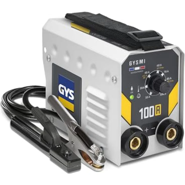 GYS GYSMI 100 A, einphasiges Schweißgerät mit MMA, 100 A, Arc Force, Hot Start, Antiticking, Elektrodenhalter und Massekabel, 230 V – Bild 1