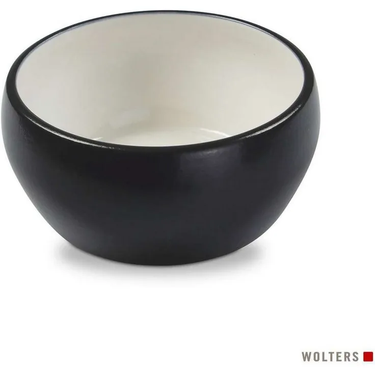 Wolters Diner Colour, Futternapf aus Keramik, schwarz/weiß, modern und umweltfreundlich