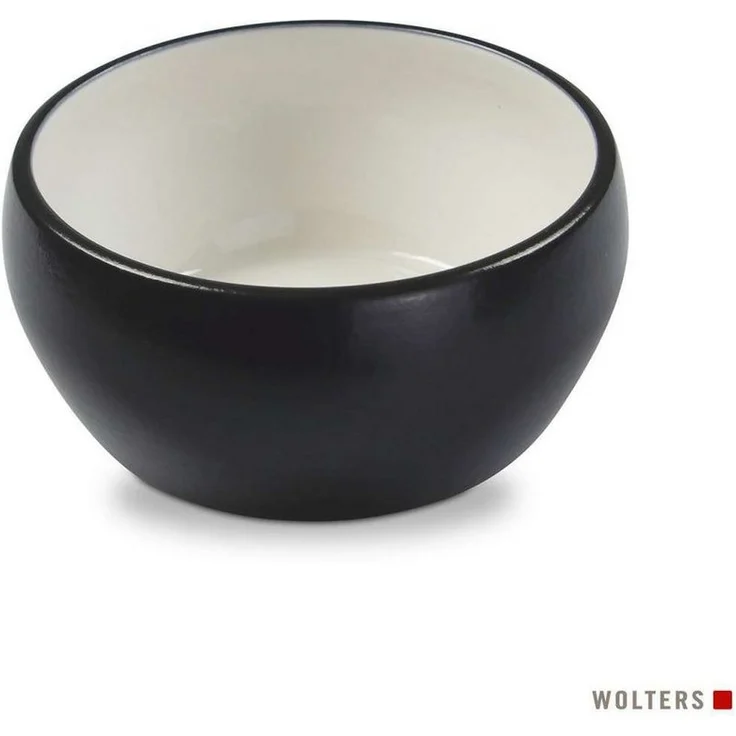 Wolters Diner Colour, Futternapf aus Keramik, schwarz/weiß, modern und umweltfreundlich
