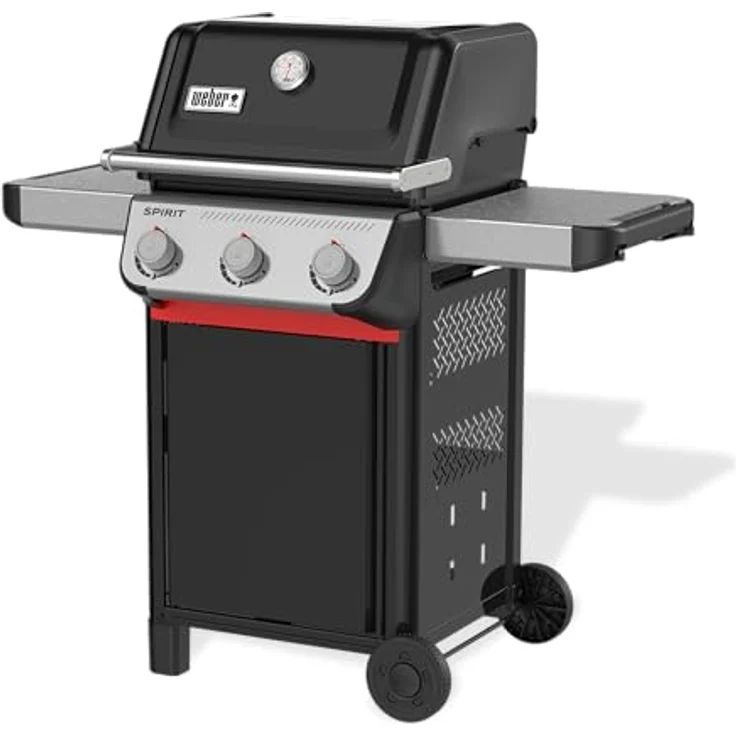 Weber Gasgrill Spirit E-310, 3 Brenner Gasgrill mit 7 kW, Grillfläche 52 x 44 cm, Edelstahl-Aromaschienen, porzellanemaillierte Gusseisenroste – Bild 2
