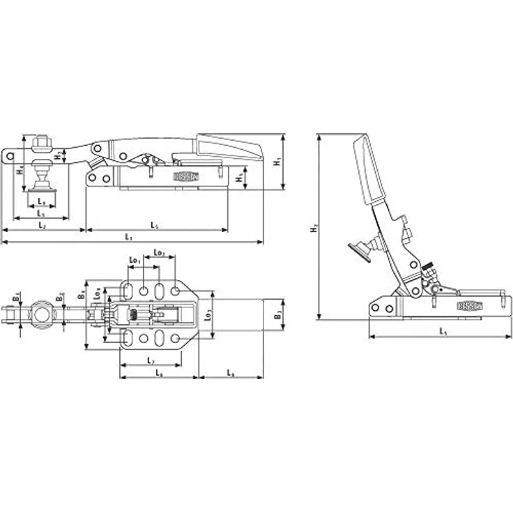Bessey Schraubzwinge STC-HH50, Schnellspanner mit Spann-Weite bis 45 mm, Länge 217 mm – Bild 4