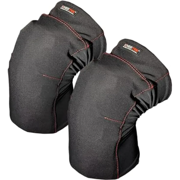 Kneetek Knieschoner PROTEK SlideOn XL Schwarz | Leicht & Flexibel | Zertifizierte Sicherheit nach EN 14404:2004 | Ideal für Bau, Sanitärbereich & Küchenbau