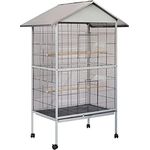 Dehner Vogelvoliere Hammer Blow, ca. 90 x 176 x 60 cm, Metall, grau