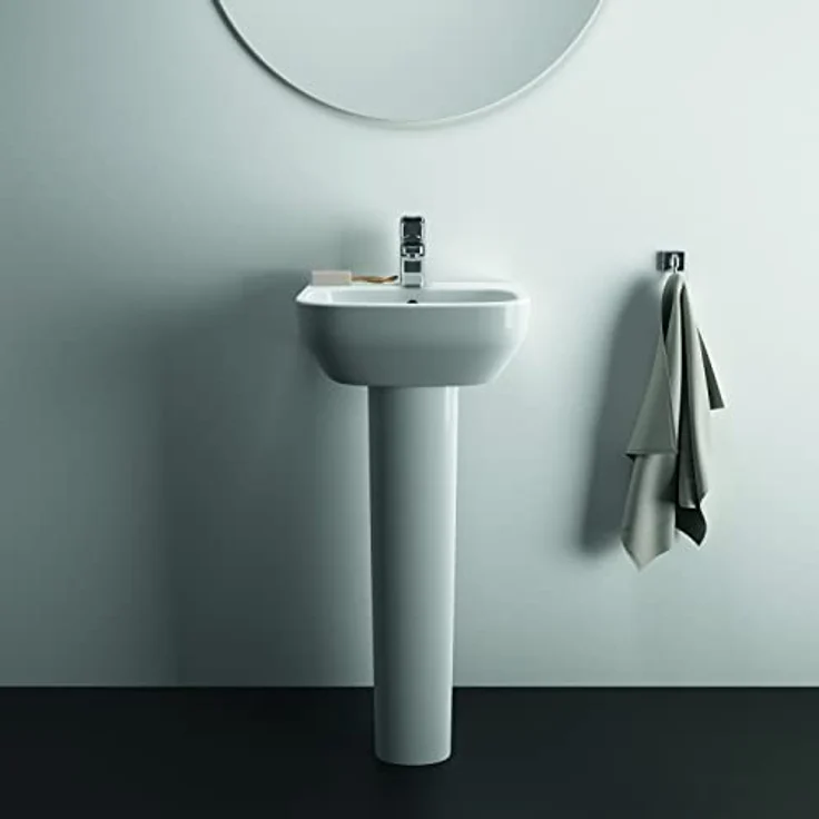 Ideal Standard Handwaschbecken i.life A 40x36 cm, 1 Hahnloch mit Überlauf, Alpinweiß, Kristallporzellan – Bild 2