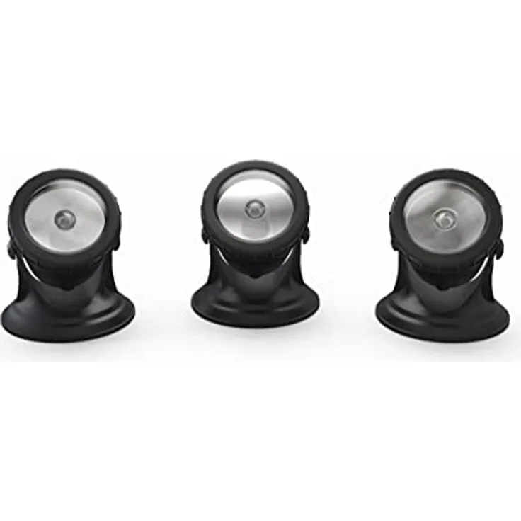 Pontec PondoStar LED warm Set 3, Unterwasserbeleuchtung für Teich und Garten, 3x 1W Strahler, warmweiß, IP68, inklusive 12V Trafo und Kabel