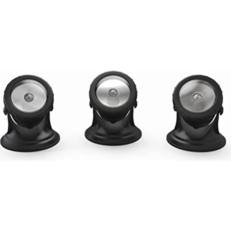Pontec PondoStar LED warm Set 3, Unterwasserbeleuchtung für Teich und Garten, 3x 1W Strahler, warmweiß, IP68, inklusive 12V Trafo und Kabel – Bild 1