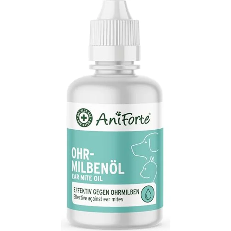 AniForte Ohrmilbenöl für Hunde, Katzen & Nagetiere 50ml – Effektive Ohrentropfen bei Juckreiz & Milben – Bild 1