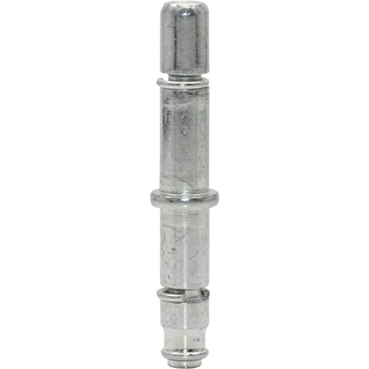 WAGNER Steckstift 2tlg. - Ø 8 / 8 mm x Höhe 30/26/60 mm, für Möbelrolle / Möbelgleiter mit Aufnahme 8 mm, Stahl verzinkt, Klemmring - 11009799, 2er-Set aus verzinktem Industriestahl – Bild 1