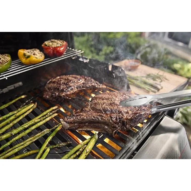 Weber Gasgrill Spirit E-310, 3 Brenner Gasgrill mit 7 kW, Grillfläche 52 x 44 cm, Edelstahl-Aromaschienen, porzellanemaillierte Gusseisenroste – Bild 7