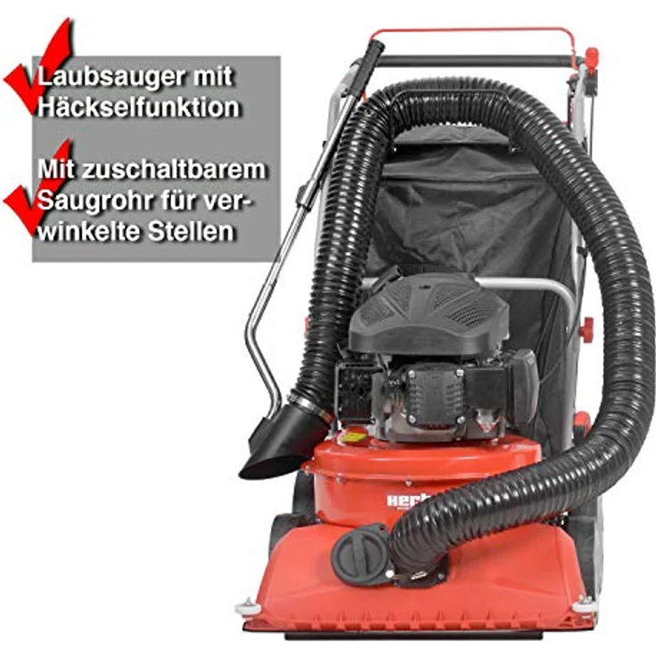 HECHT 8514 Benzin-Laubsauger, 58 cm Arbeitsbreite, 4 kW Leistung, 155 l Fangsack, mit Teleskop-Handdüse und Antrieb – Bild 2