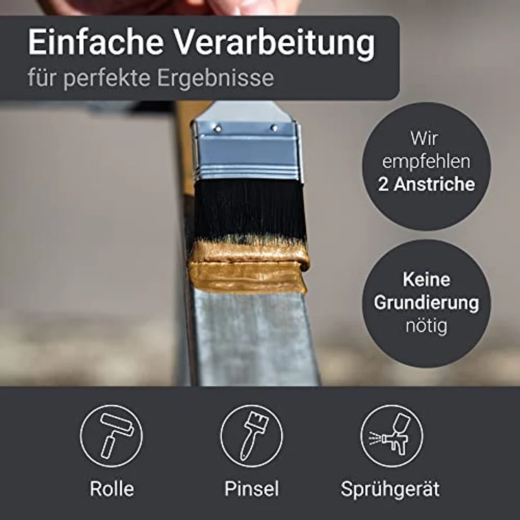 WO-WE Metallschutzlack 4in1 W908, lichtgrau, 2.5L - Rostschutz, Grundierung, abriebfest und wetterbeständig für Metalloberflächen – Bild 4