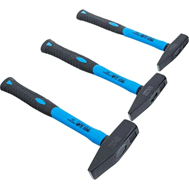 BGS Schlosserhammer-Satz DIN 1041 Fiberglasstiel 3-tlg 300, 500, 800g Handhammer – Bild 4