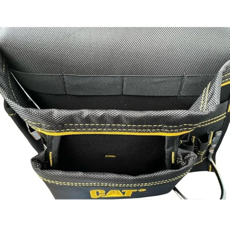 CAT Werkzeugtasche 980568I, unbestückt mit 5 Außentaschen, Hammerschlaufe und elastischen Innenfächern, schwarz – Bild 7