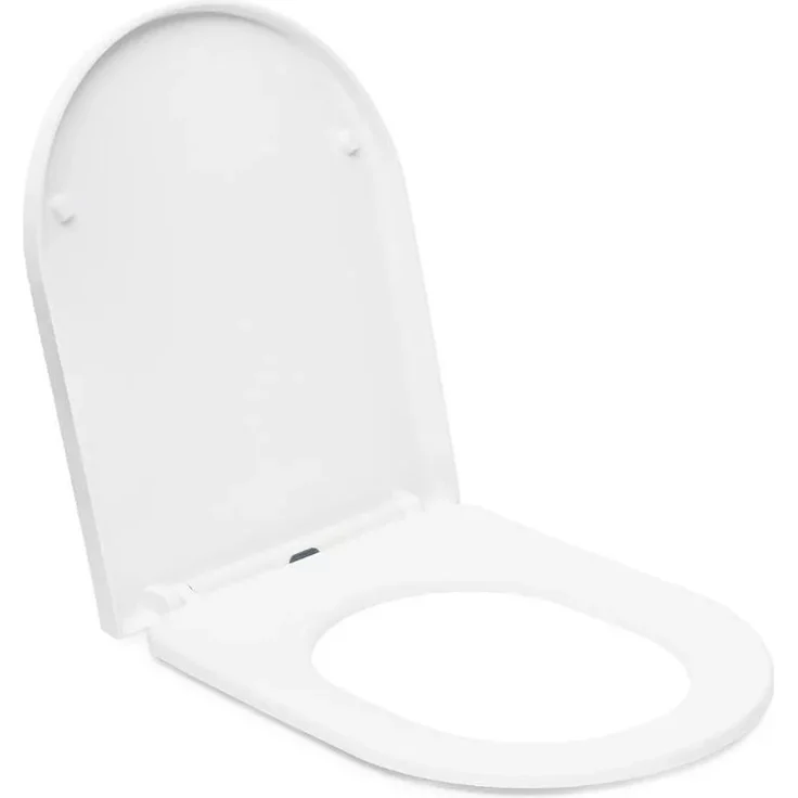 Swiss Aqua Technologies WC-Sitz Weiß Duroplast, SoftClose mit TakeOff-Funktion und Edelstahlscharniere