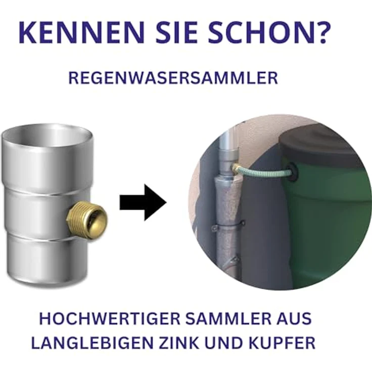 SAREI Regenwasserklappe mit Sieb Alu-natur, Fallrohr-Zubehör für effizientes Regenwassermanagement – Bild 5