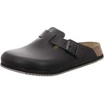 BIRKENSTOCK Boston SL (Superlauf) geschlossener Lederschuh mit normalem Fußbett aus Kork und Verloursleder und Rutschfester Gummi-Eva-Sohle - Modell 60194 - Farbe Schwarz - Größe 46