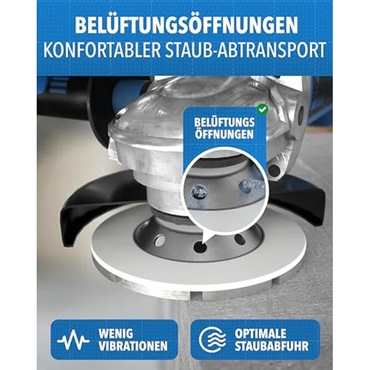 STONE REEF Diamant-Schleiftopf 125 mm für Winkelschleifer, Turbo-Schleifscheibe für Beton, Stein & Mörtel, trocken/nass geeignet, hohe Abtragsleistung – Bild 5