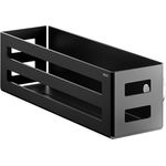 Keuco Duschkorb 32 cm Abnehmbar, Schwarz-Matt, aus massivem Aluminium mit umlaufendem Rand und verdeckter Montage