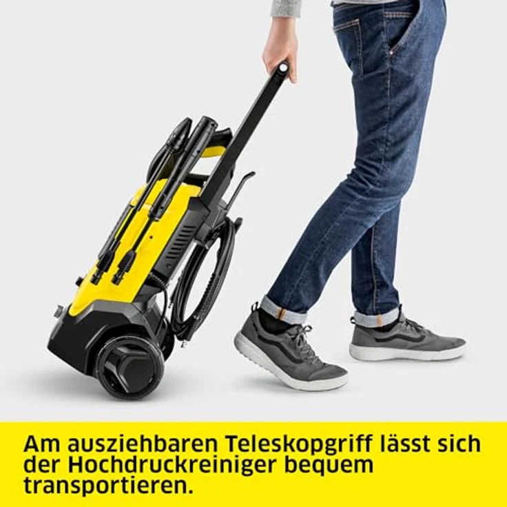 Kärcher Hochdruckreiniger K 4 FJ Home, 6 m Hochdruckschlauch, Vario Power-Strahlrohr und Dreckfräser, inkl. Flächenreiniger T 5 und 1 l Reinigungsmittel – Bild 6