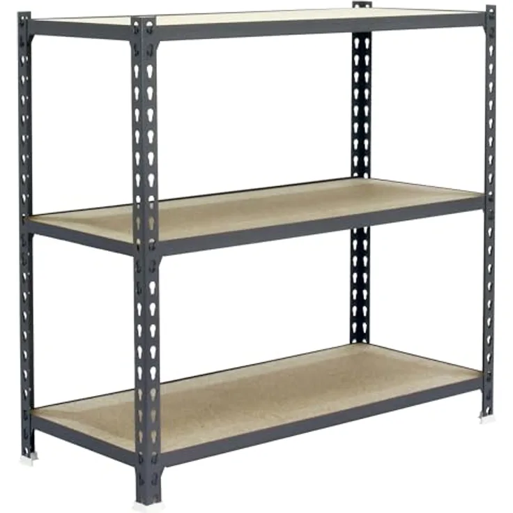Simonrack Maderclick SuperPlus Metallregal, 3 Böden, Traglast 200 kg pro Boden, Stecksystem, Grau