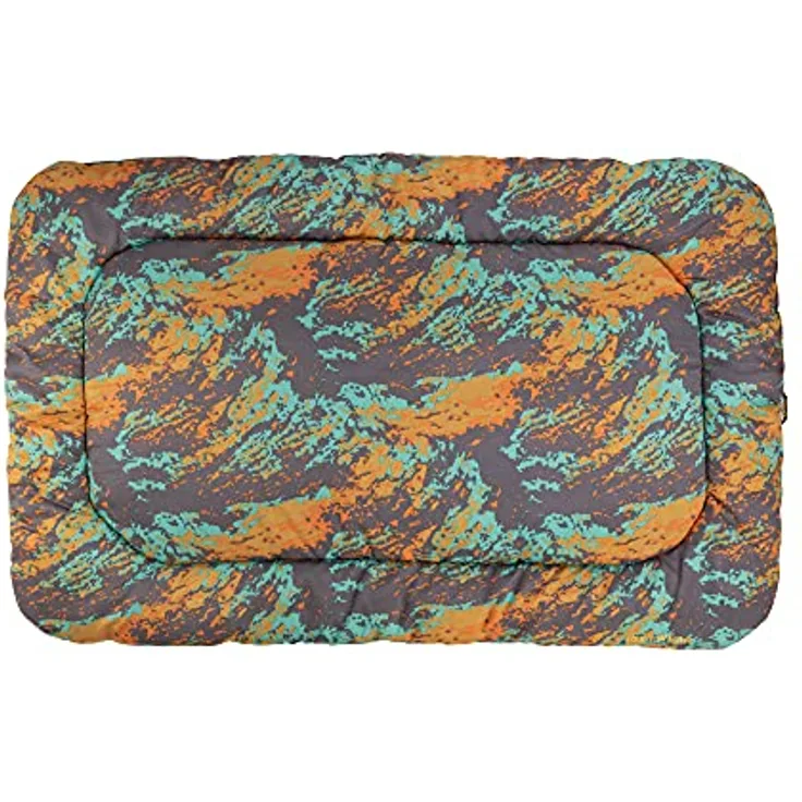 RUFFWEAR Basecamp Hundebett, bequemes & leichtes Reisebett für Hunde, maschinenwaschbar, 23" x 36", Orange Reef