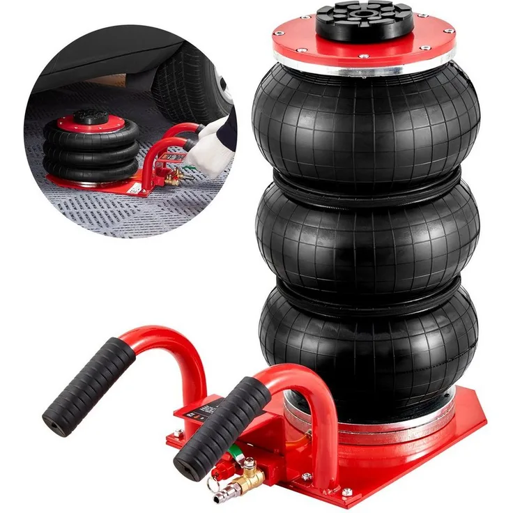 VEVOR Wagenheber Pneumatischer Wagenheber Triple Bag Air Jack 3 t, Vielseitiger Hebebereich, Unübertroffene Hubleistung, Kompakt & tragbar, Leicht zu bedienen, Für die Ewigkeit gebaut, Schnelles Heben