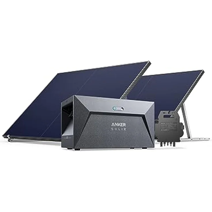 Anker SOLIX RS40P Balkonkraftwerk mit Speicher, Solarbank E1600 und 890Wp Photovoltaik Solarpanel, Kostenloses OTA-Update auf 800W Mikro-Wechselrichter, Typ-N IBC-Modul, 1600Wh Set mit Halterung, Smart Stromkosten sparen - Preisvergleich – Bild 1